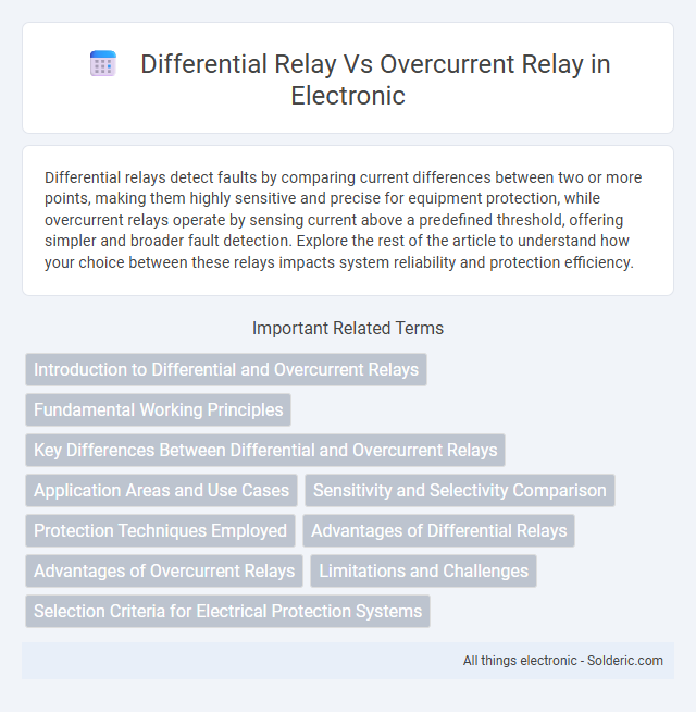 Differential Relay vs Overcurrent Relay - What is the difference?