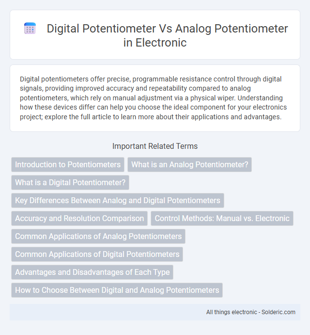Analog Potentiometer vs Digital Potentiometer - What is the difference?