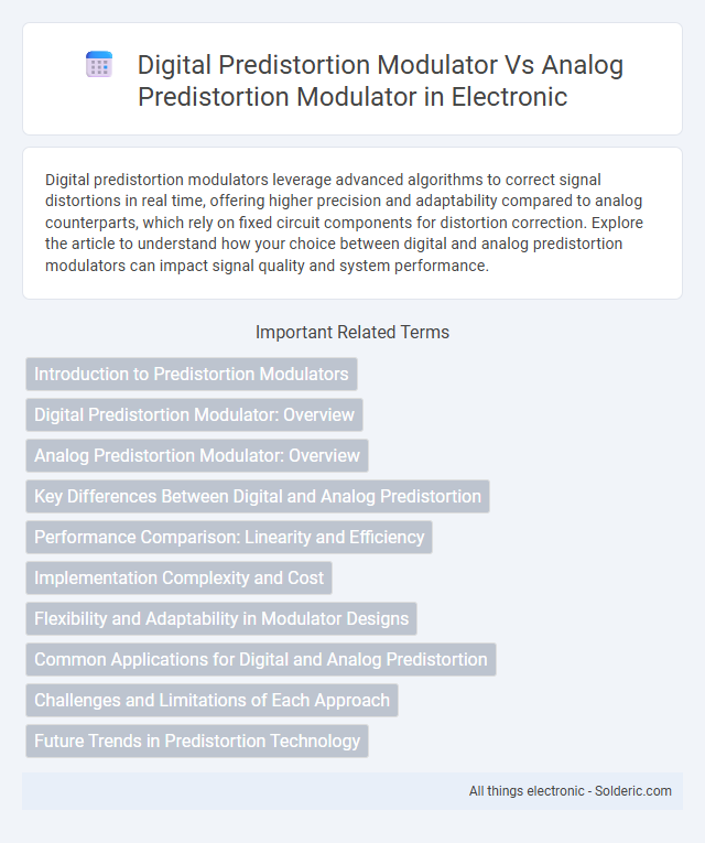 Analog predistortion modulator vs digital predistortion modulator - What is the difference?