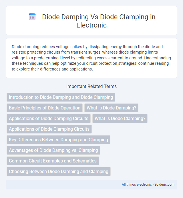 Diode Clamping vs Diode Damping - What is the difference?