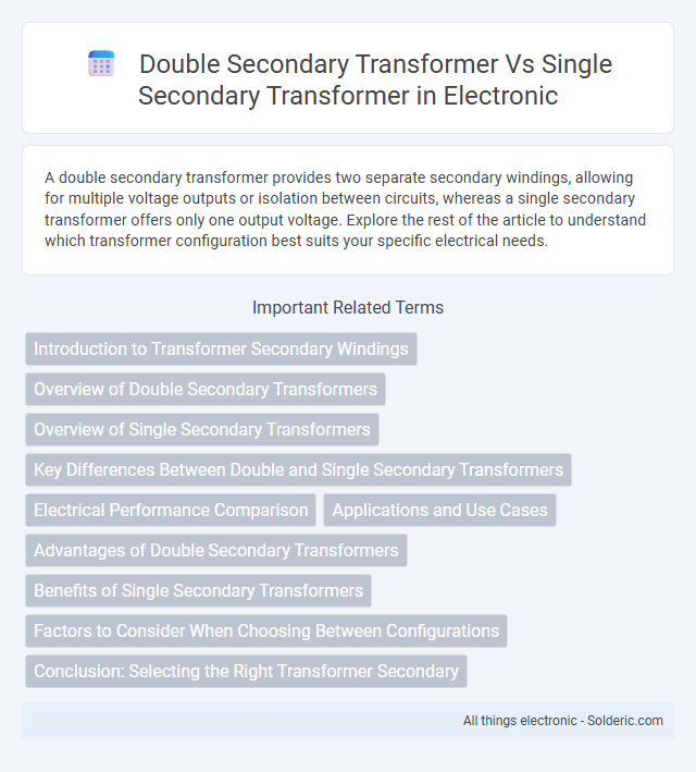 Double Secondary Transformer vs Single Secondary Transformer - What is the difference?