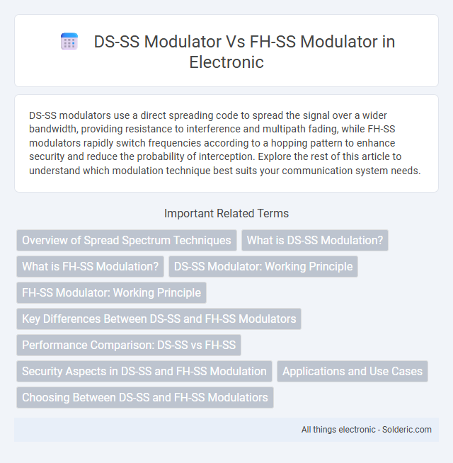 Comparison: DS-SS Modulator vs FH-SS Modulator - What is the difference?