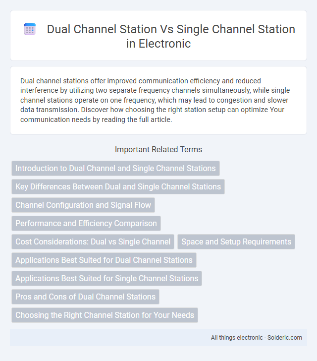 Single Channel Station vs Dual Channel Station - What is the difference?