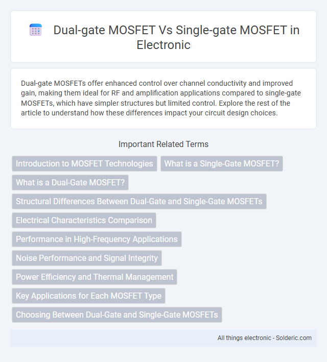 Dual-gate MOSFET vs Single-gate MOSFET - What is the difference?