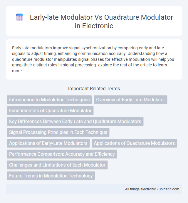 Early-late modulator vs Quadrature modulator - What is the difference?