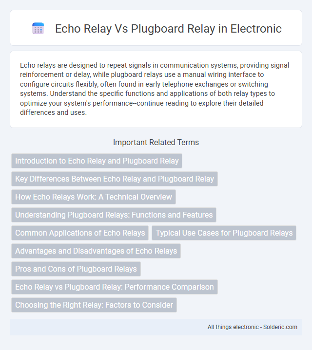 Plugboard Relay vs Echo Relay - What is the difference?