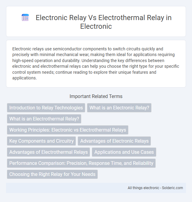 Electronic Relay vs Electrothermal Relay - What is the difference?
