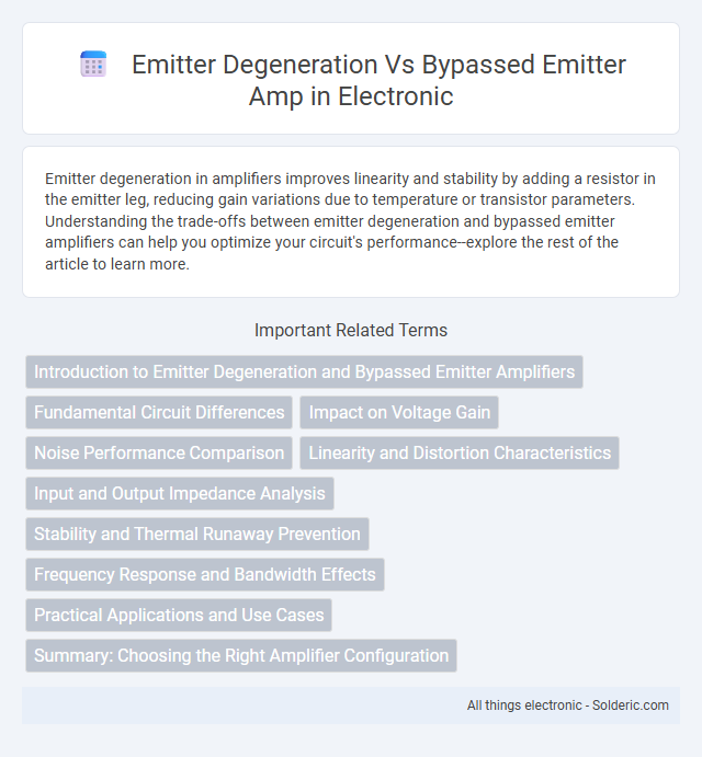 Bypass Emitter Amplifier vs. Emitter Degeneration - What is the difference?