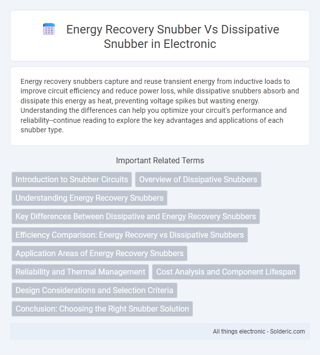 Dissipative Snubber vs Energy Recovery Snubber - What is the difference?