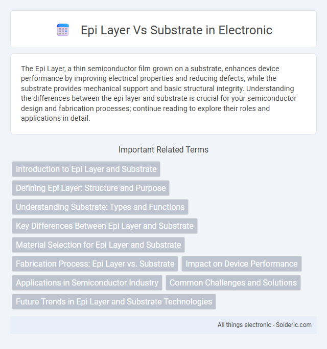 Epi Layer vs Substrate - What is the difference?