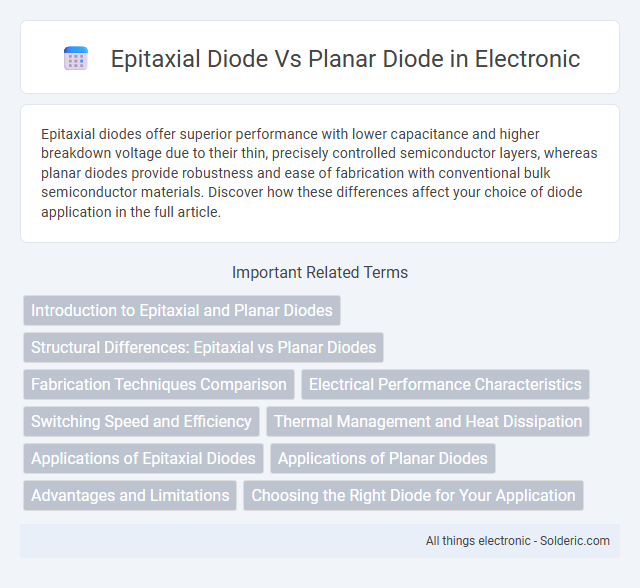 Epitaxial diode vs Planar diode - What is the difference?