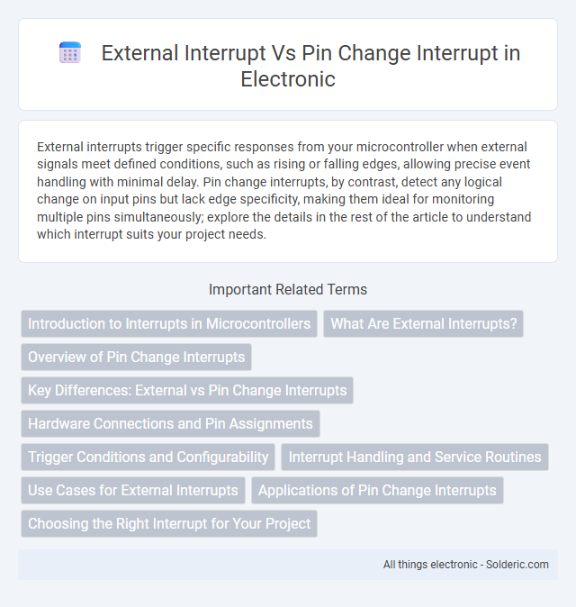 Pin Change Interrupt vs External Interrupt - What is the difference?