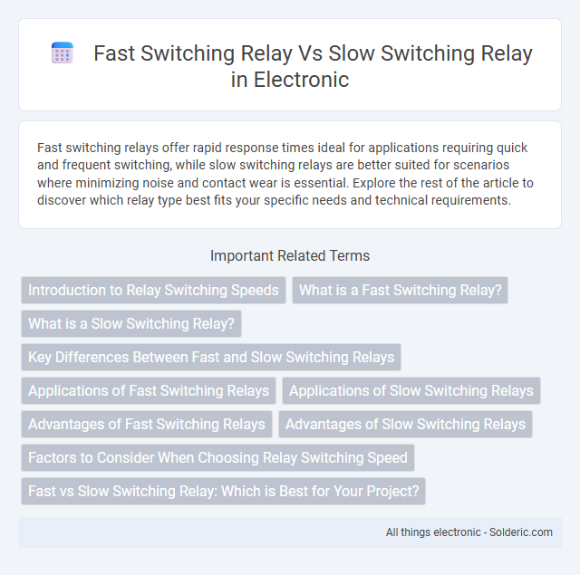Fast Switching Relay vs Slow Switching Relay - What is the difference?