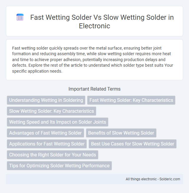 Slow Wetting Solder vs Fast Wetting Solder - What is the difference?