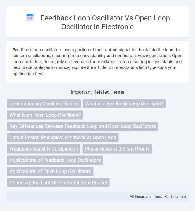 Open loop oscillator vs Feedback loop oscillator - What is the difference?