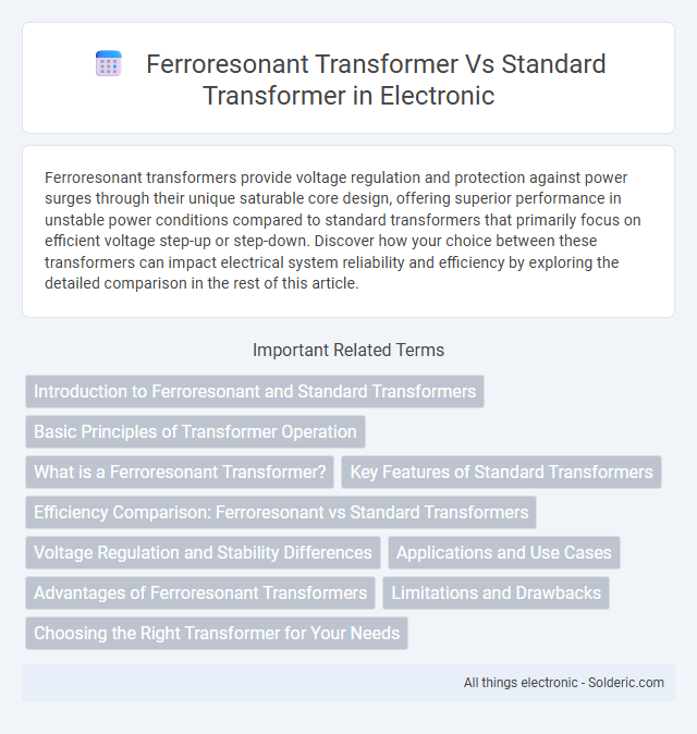 Ferroresonant Transformer vs Standard Transformer - What is the difference?