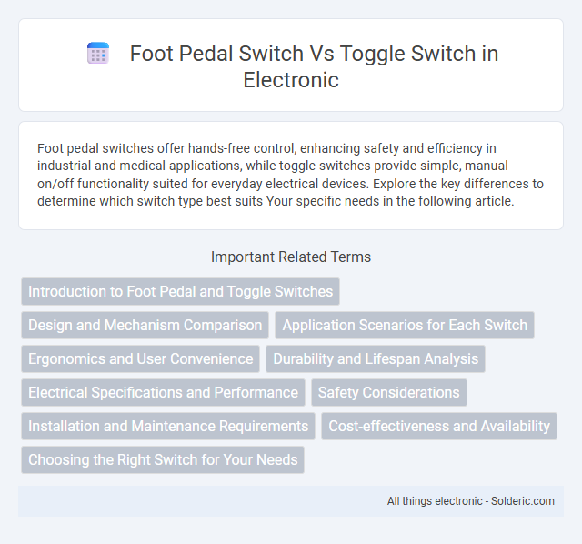 Foot Pedal Switch vs Toggle Switch - What is the difference?