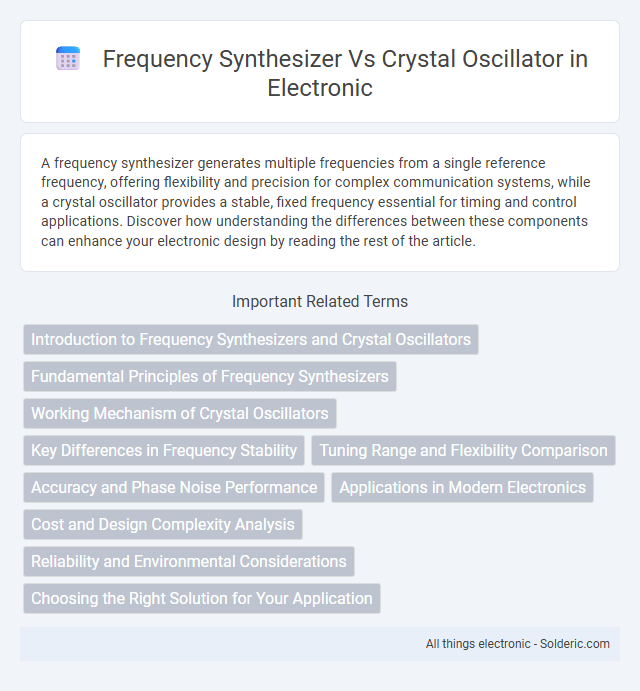 Crystal Oscillator vs Frequency Synthesizer - What is the difference?