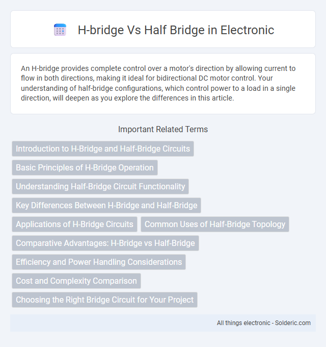 Half Bridge vs H-Bridge - What is the difference?