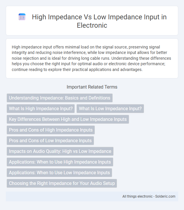 High Impedance vs Low Impedance Input - What is the difference?