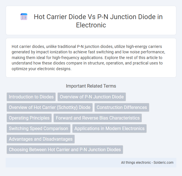 P-N junction diode vs Hot carrier diode - What is the difference?