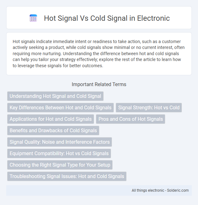 Cold Signal vs Hot Signal - What is the difference?