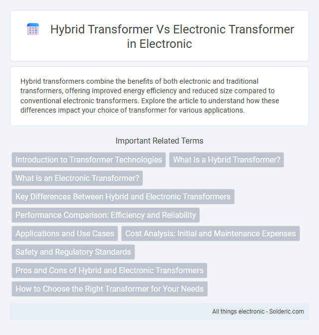 Electronic Transformer vs Hybrid Transformer - What is the difference?