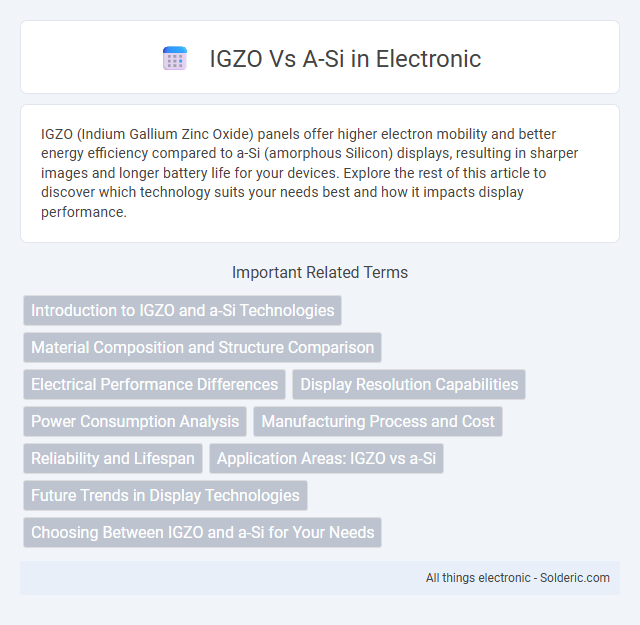 a-Si vs IGZO - What is the difference?