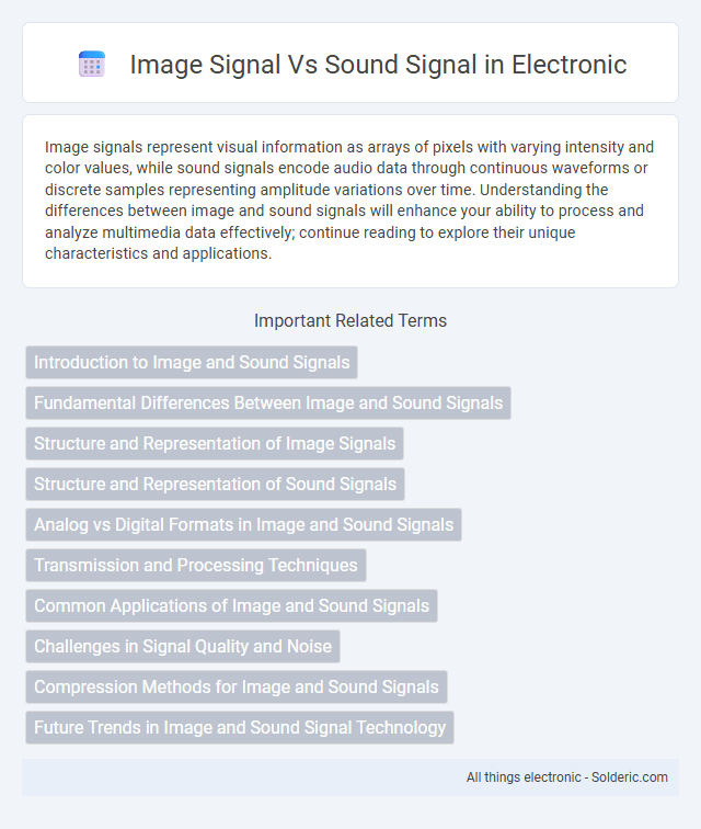 Sound Signal vs Image Signal - What is the difference?