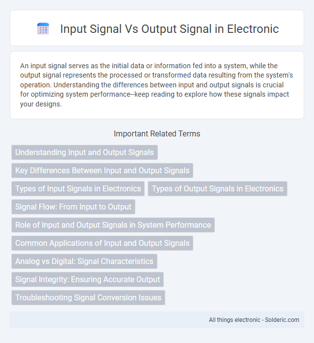Output Signal vs Input Signal - What is the difference?