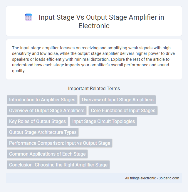 Input Stage vs Output Stage Amplifier - What is the difference?