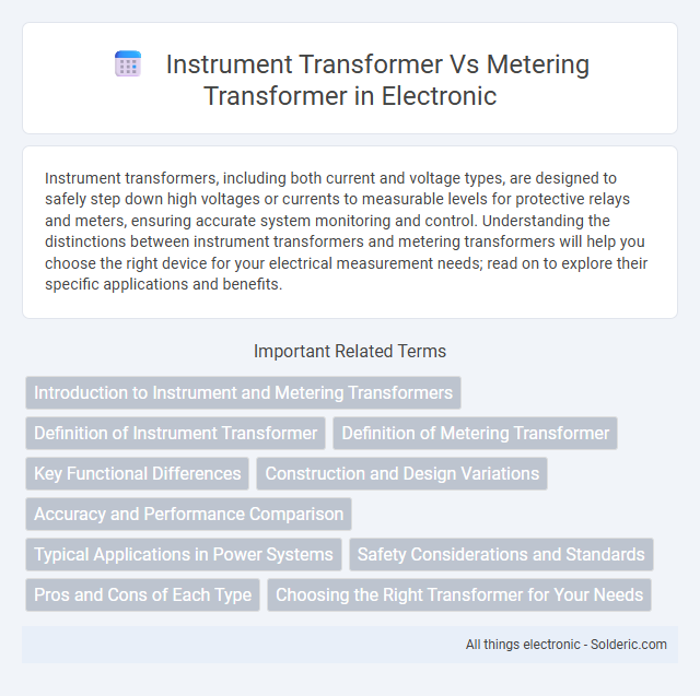 Metering Transformer vs Instrument Transformer - What is the difference?