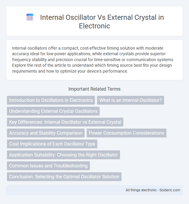 External crystal vs Internal oscillator - What is the difference?