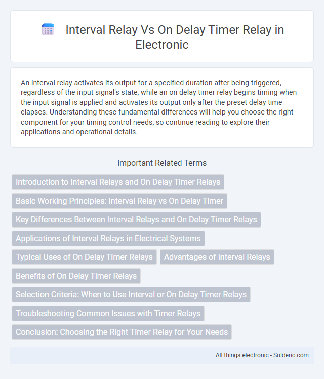 Interval Relay vs On Delay Timer Relay - What is the difference?