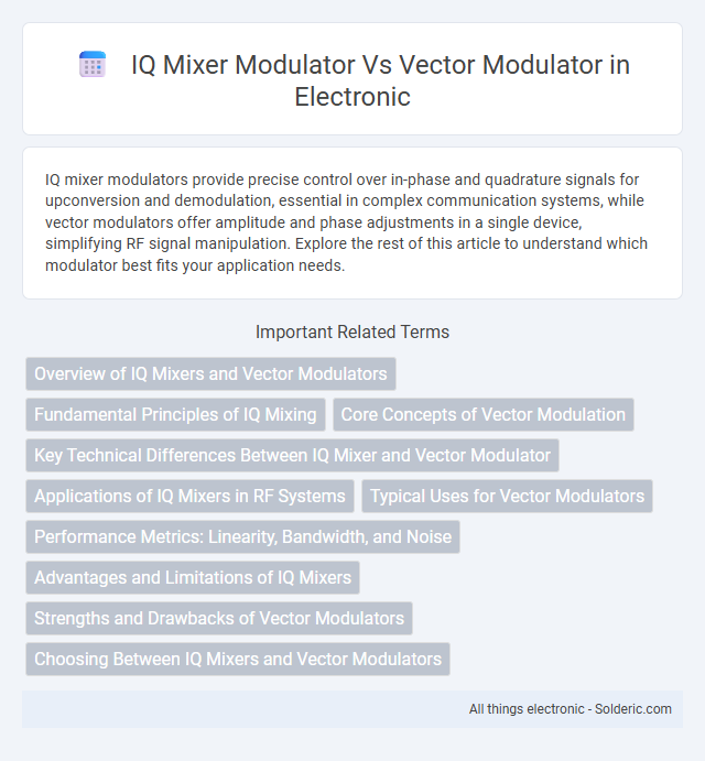 Sure! Here's the correct alphabetical ordering of the title:
IQ Mixer Modulator vs Vector Modulator - What is the difference?