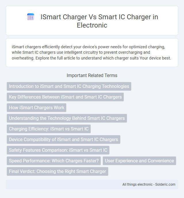 iSmart charger vs Smart IC charger - What is the difference?