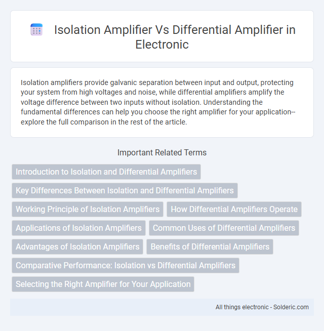 Differential Amplifier vs Isolation Amplifier - What is the difference?