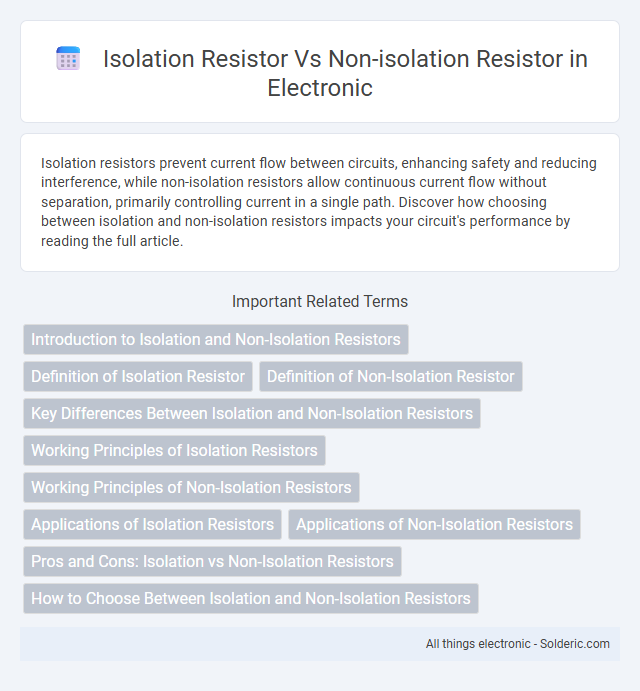 Comparison of Isolation Resistor vs Non-Isolation Resistor - What is the difference?