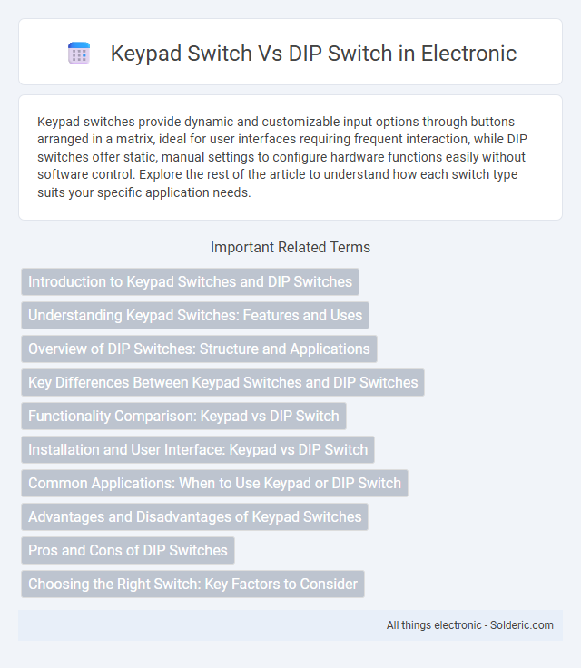 DIP switch vs Keypad switch - What is the difference?