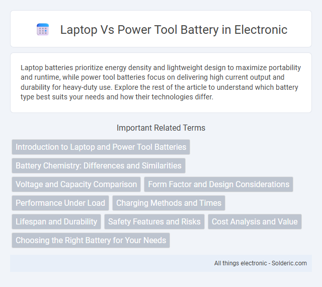 Power Tool Battery vs Laptop - What is the difference?