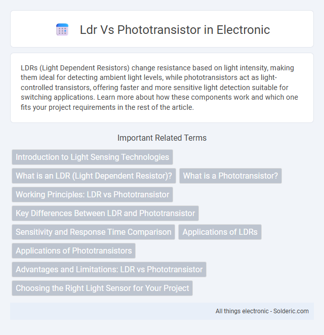 Phototransistor vs LDR - What is the difference?