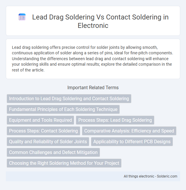 Contact soldering vs lead drag soldering - What is the difference?