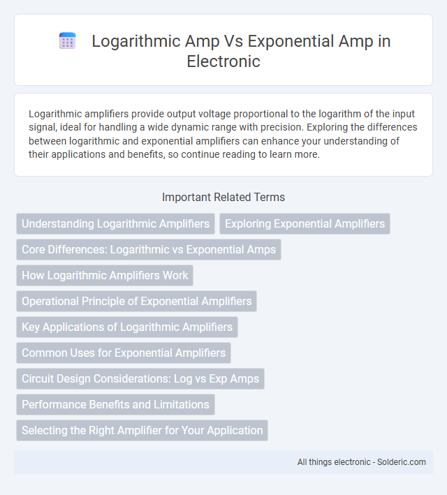 Exponential Amp vs Logarithmic Amp - What is the difference?