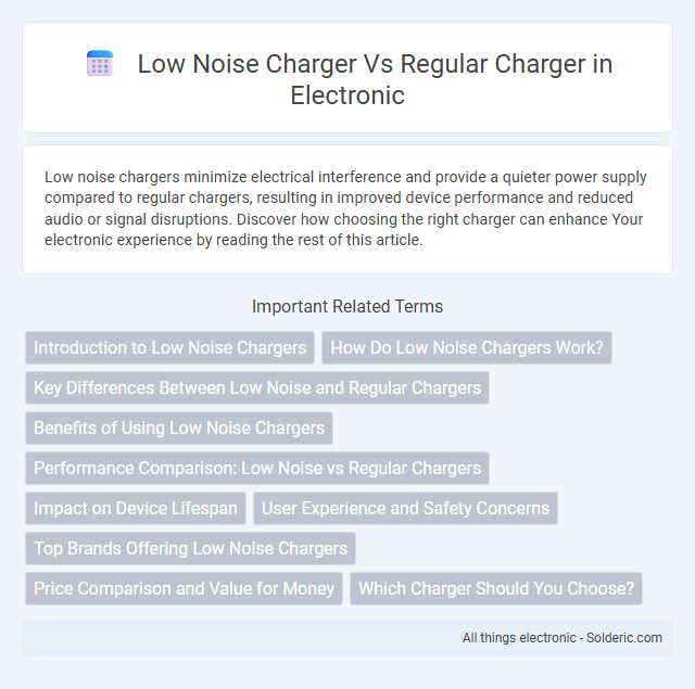 Regular charger vs low noise charger - What is the difference?