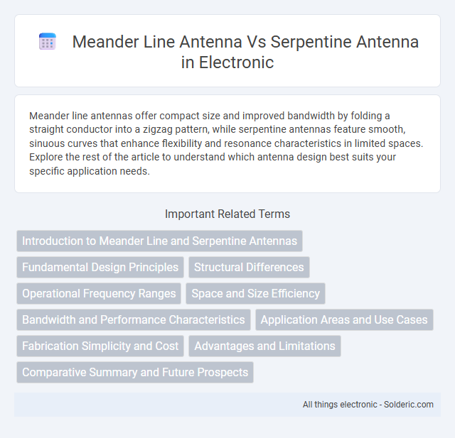 Meander Line Antenna vs Serpentine Antenna - What is the difference?