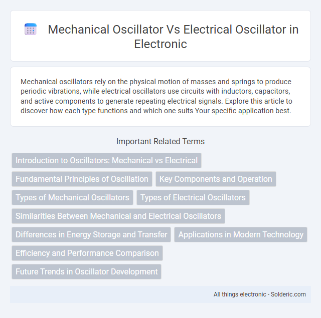 Electrical Oscillator vs Mechanical Oscillator - What is the difference?