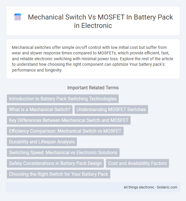 Mechanical Switch vs MOSFET in Battery Pack - What is the difference?