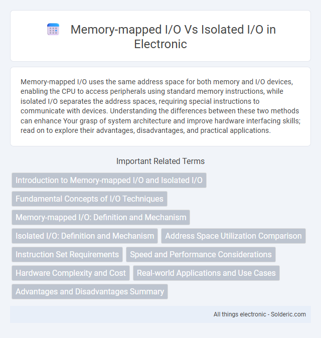 Isolated I/O vs Memory-mapped I/O - What is the difference?