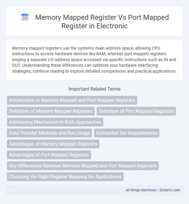 Memory Mapped Register vs Port Mapped Register - What is the difference?