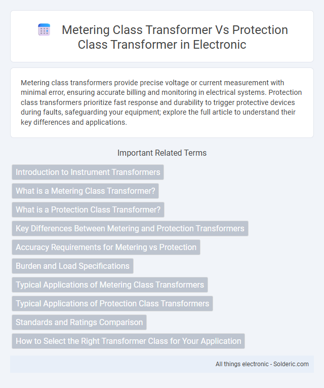 Protection Class Transformer vs Metering Class Transformer - What is the difference?